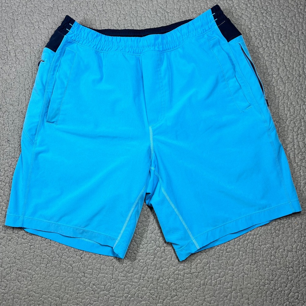 Birddogs Mens Gym Shorts Blue Long M Lined Active Athletic Workout Pockets